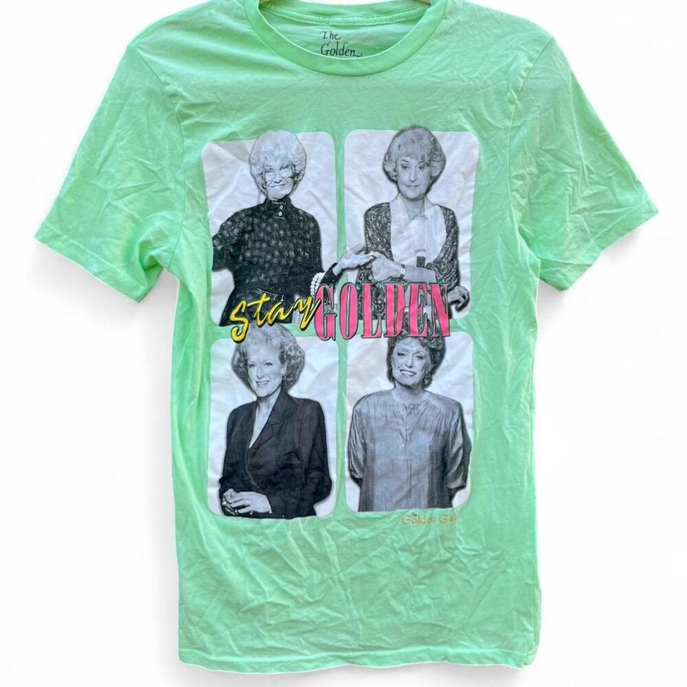The Golden Girls "Stay Golden" Lime Green Graphic Tee Size S